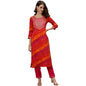 anubhutee Rayon Leheriya Printed Festive Straight Kurta Pant Suit Set for Women