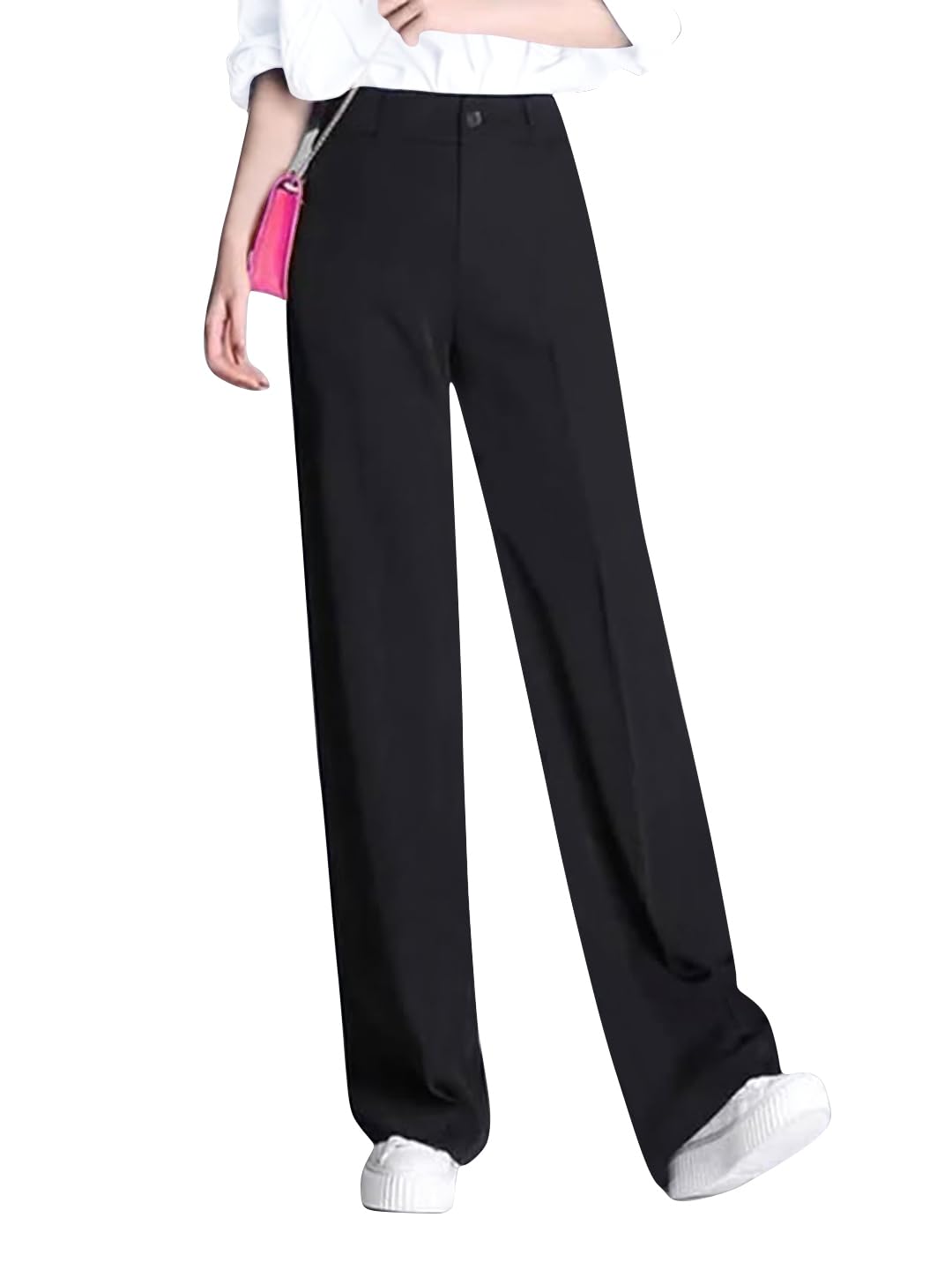 Toochki Trousers for Women | Loose Fit Pant | Womens High-Waisted Pants | Trouser | Black Korean