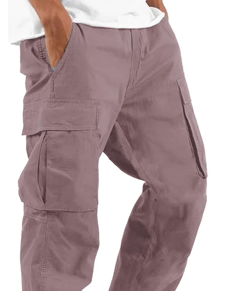 Noble Monk MenS Cargo Pant | Drawstring | Solid Cargo | Multi Pockets Trackpant