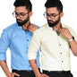 Tee Projekt Shirt for Men Cotton Solid Spread Collor & Long Sleeve with Fnacy Button Ideal for Office Event Party