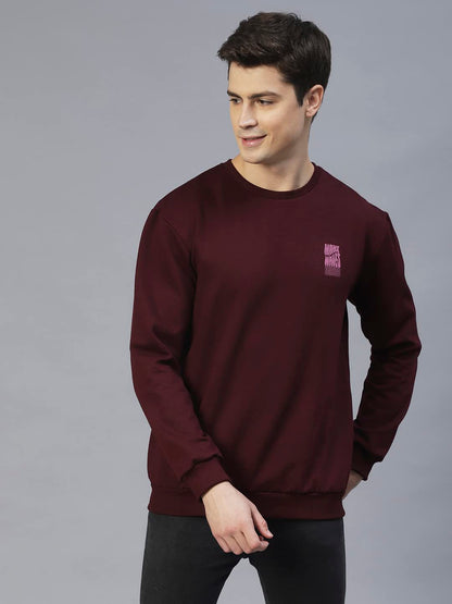 Rigo Cotton & Fleece Printed Round Neck Sweatshirt for Men | Full Sleeves Sweatshirt for Men | Casual Wear Stylish Sweatshirts f