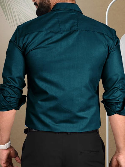 Tee Projekt Casual Cotton Long Sleeve Shirt for Men Formal Wear Regular Wear