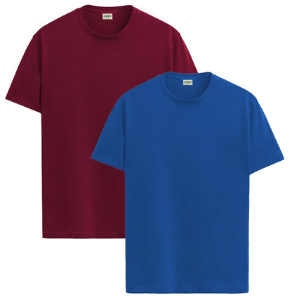ADRO T Shirts Pack of 2 Mens Tshirts Cotton T Shirts for Men Tshirt T-Shirts Combo T Shirts Tshirts for Men Plain Solid Tshirts
