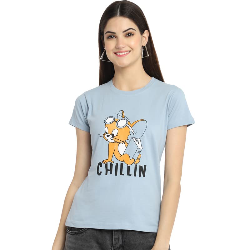 Preneum Womens Cotton Regular Fit Latest Graphic Stylish Printed Short Sleeves Casual T-Shirt || Latest Trendy & Styles (Pack 4