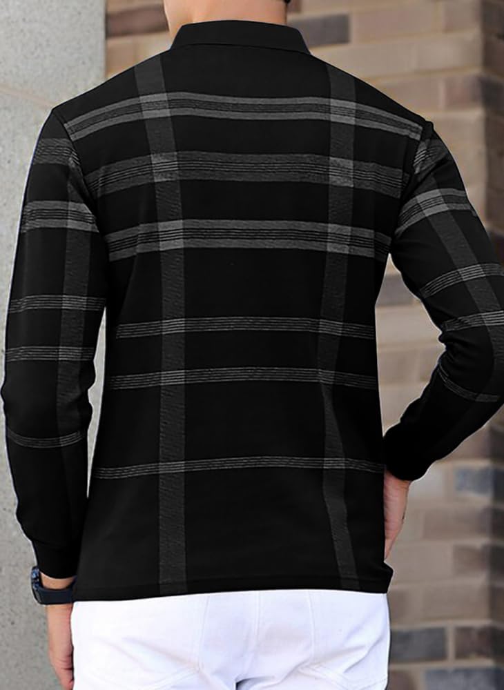Noble Monk MenS Polo Neck Full Sleeves T-Shirt | Causal Tshirt For Men
