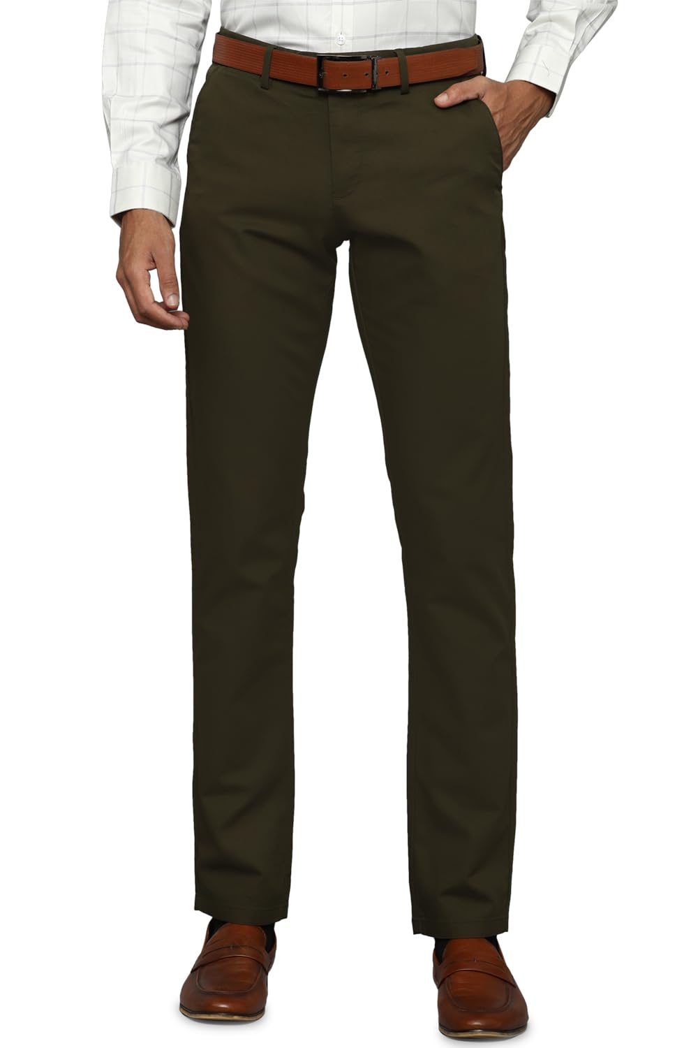 Allen Solly Men Slim Fit Solid Casual Formal Pants