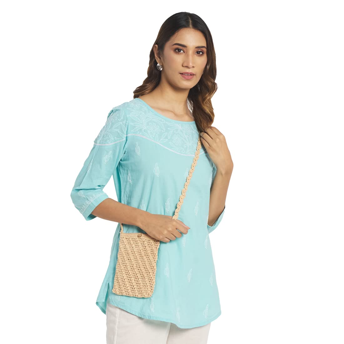 Fabindia Women Natural Cotton Mobile Pouch