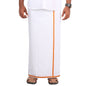 Prakasam Cotton Galaxy MenS White Dhoti With Big Barder (1.27 X 2.00 Meter)
