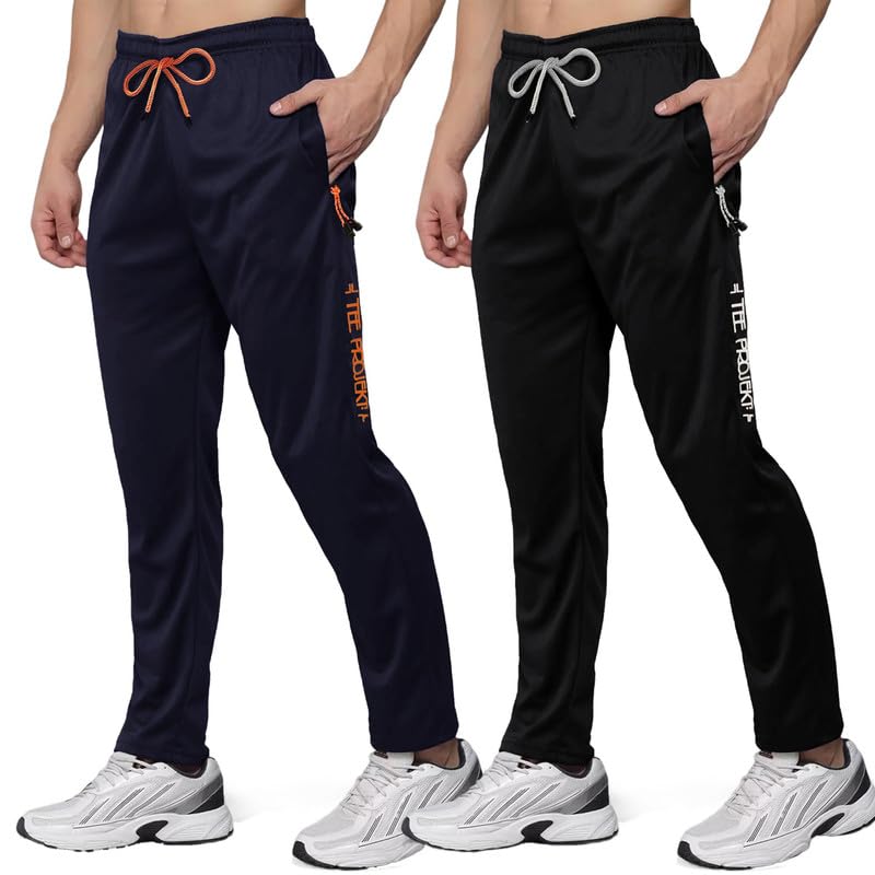 Pinkmint Mens Combo Casual Trousers l Stylish Side Pocket with Zip l Lightweight & Comfortable Troser Pant for Summer (Pack of