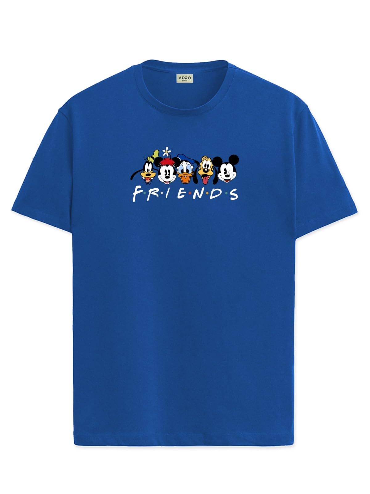 ADRO T Shirts for Boys & Girls | Friends Printed T-Shirt | Ages 3-14 | 100% Cotton Round Neck Tshirt for Boys |KRN-L2-FRIEND-RB-