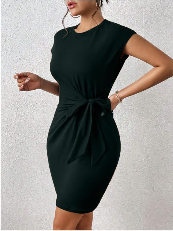 Oomph! WomenS Western & Fusion Wear Stetchable Party Dress For Women, Green - Md971