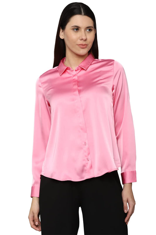 Allen Solly Women Regular Fit Solid Full Sleeve T-Shirt