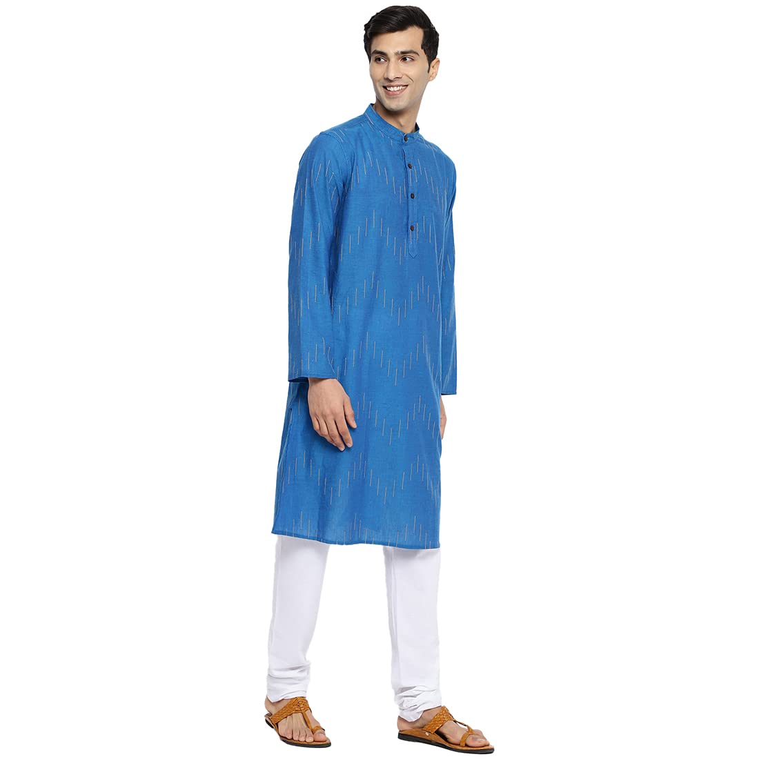 Fabindia Men's Cotton Dobby Relaxed Kurta