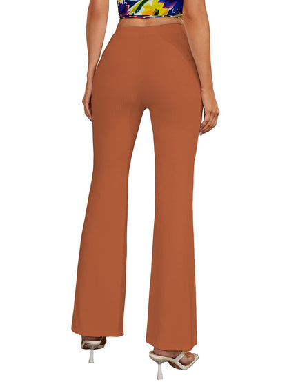 Shasmi Rust Womens Yoga Dress Pants Stretchy Work Slacks Business Casual Office Bell-Bottom/Boot-Cut Elastic Waist Regular Fit