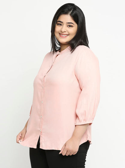 Style Quotient Plus Women Solid White Viscose Rayon Formal Shirt