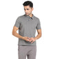 Turtle Men Poly Spandex Melange Slim Fit Solid Polo Tshirt