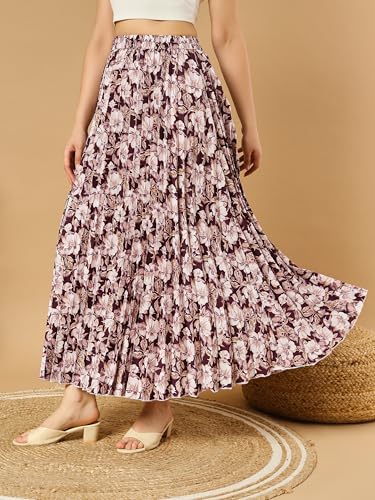 Kzully Crepe Western WomenS Skirts Purple