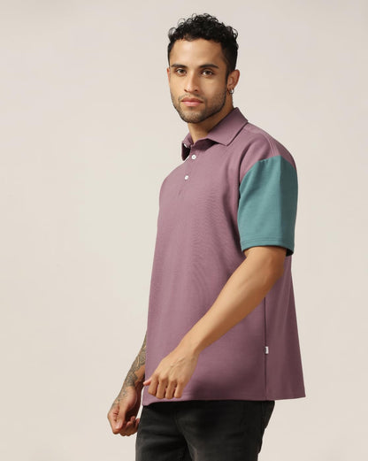 Leriya Fashion MenS Color Block Oversized Fit T-Shirt (Lf-Mt-1097_Pink