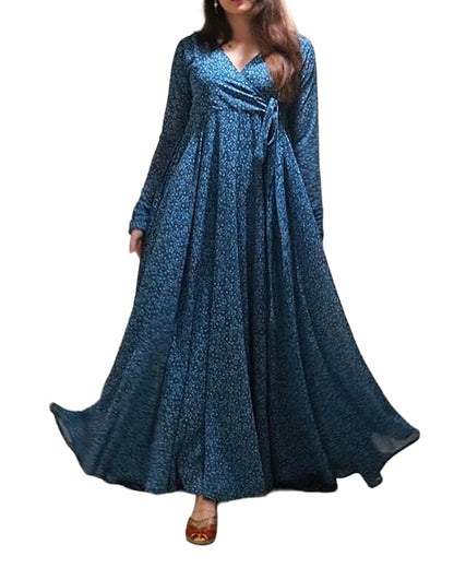 Noble Monk Women'S Fit And Flare Full Sleeve Dress