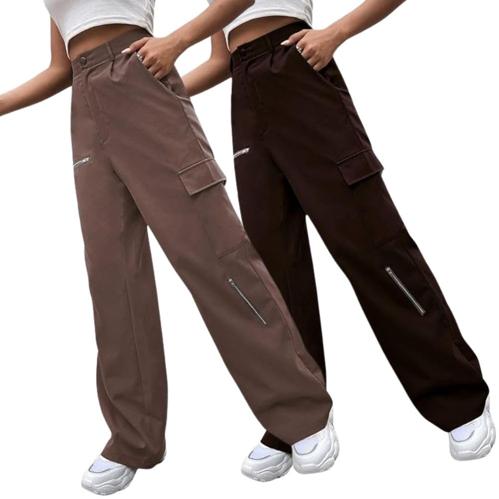Greciilooks Women Cargo Pant | Women Trousers | WomenS High-Waisted Pant (Available In Plus Size And Combo Pack Of 2)
