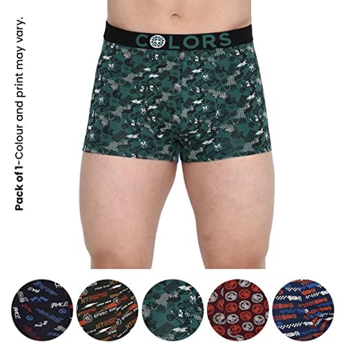 Rupa Classic Regular Solid Frontline Mens Printed Mini Trunks | Soft-Touch Cotton Stretch | Snug Fit | Breathable Fabric | Pack