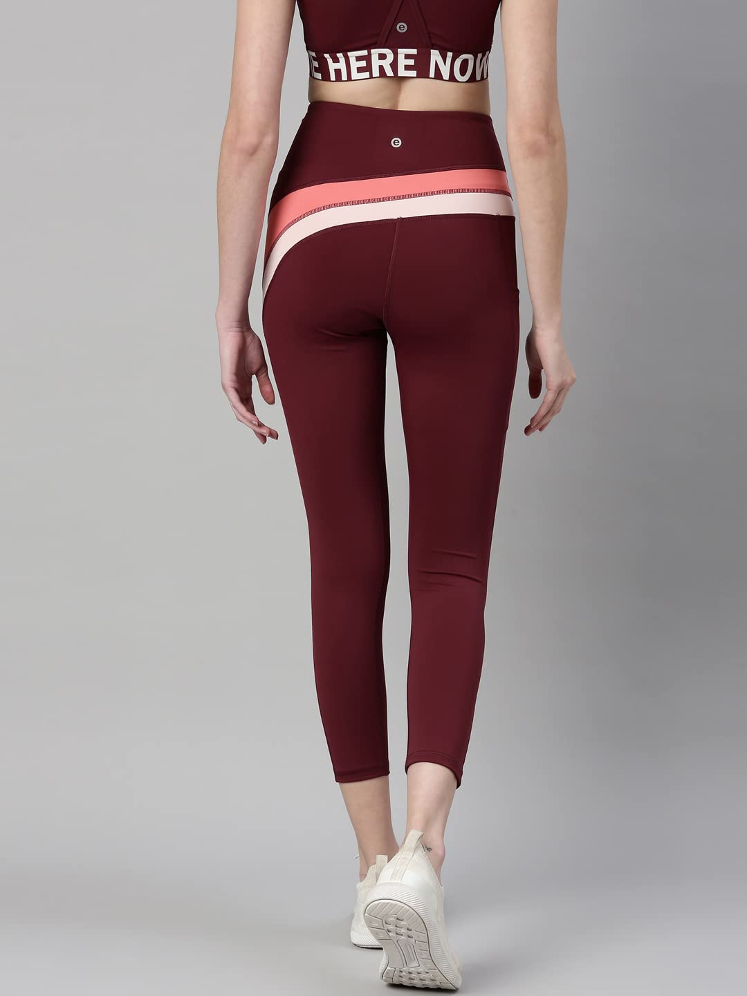 Enamor Athleisure-Dry Fit High Waisted with Antimicrobial & Sweat Wicking Activewear Solo Leggings for Womens-A602 (A602_Dry Blo