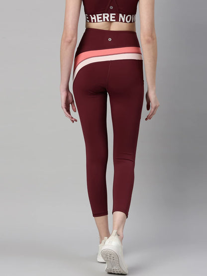 Enamor Athleisure-Dry Fit High Waisted with Antimicrobial & Sweat Wicking Activewear Solo Leggings for Womens-A602 (A602_Dry Blo
