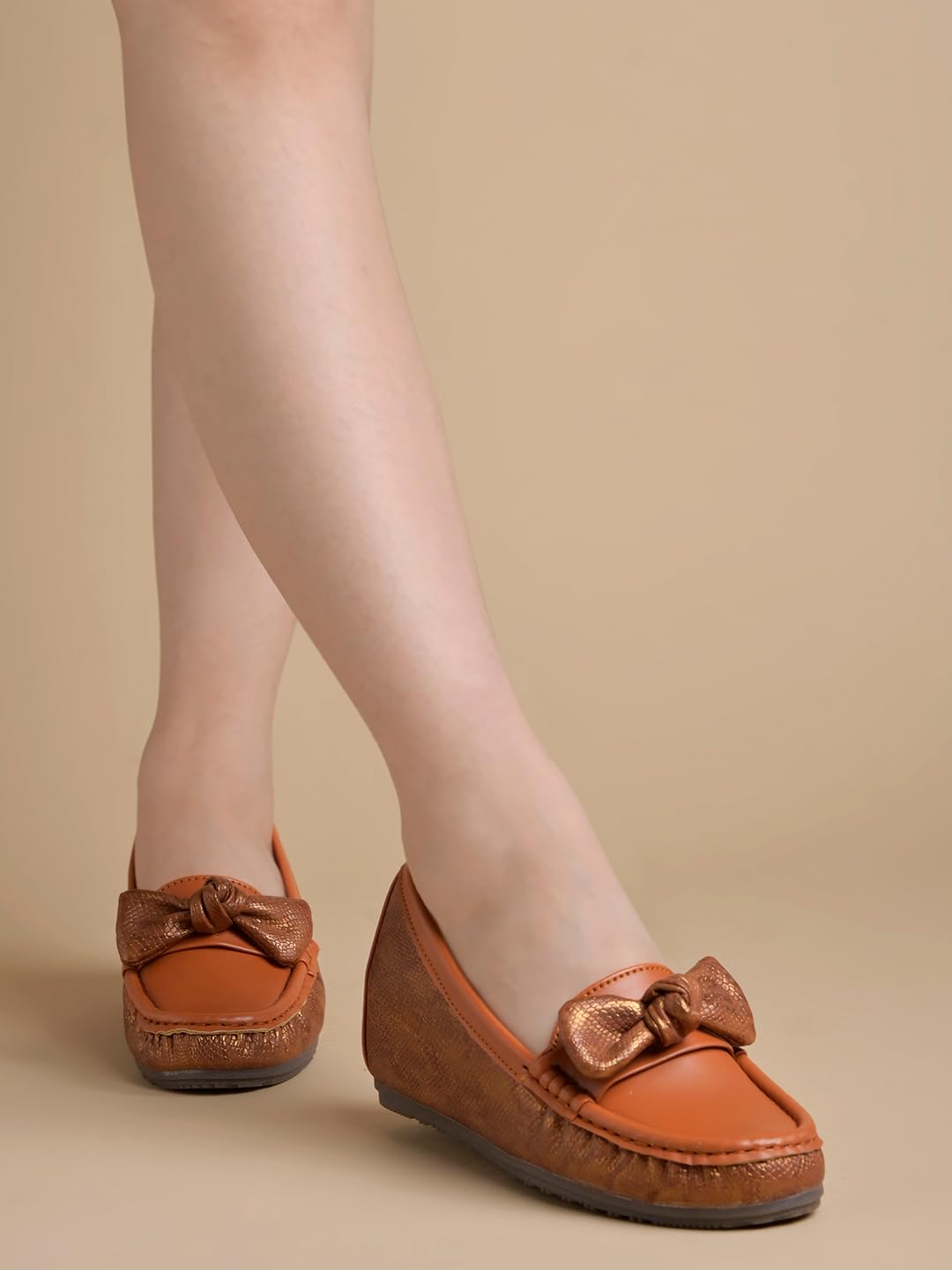 Shoetopia WomenS Slip-On Loafers Tan