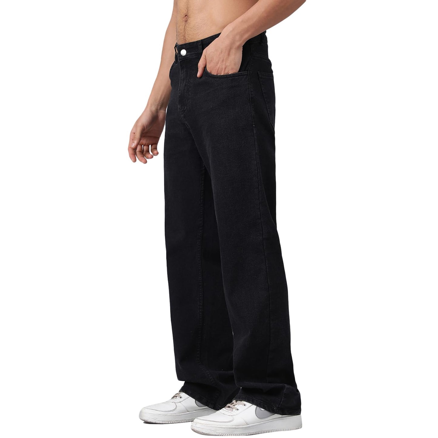 KOTTY Men Regular Fit Mid Rise Solid Jeans
