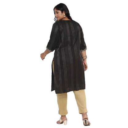 Aurelia Women's Cotton Blend Geometric Regular Kurta