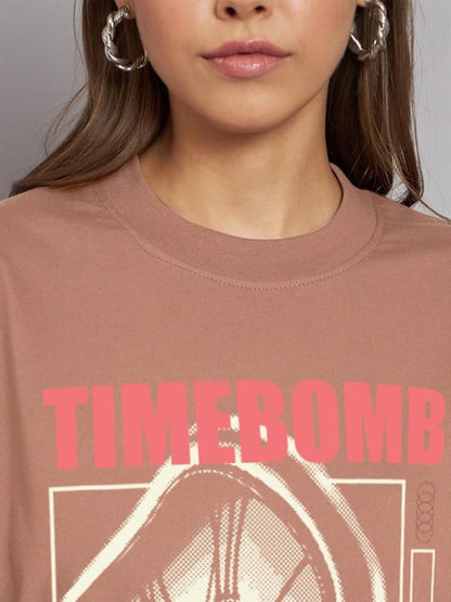 Juneberry Pure 100% Cotton Oversized Loose Baggy Fit Drop Shoulder Latest Aesthetic & Cool Graphic Prinred Half Sleeve T-Shirts