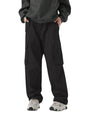 Greciilooks MenS Loose Low Rise Cargo Pants | Baggy 6 Pocket Lower Pant | Casual Cotton Pents | Formal Trousers Black