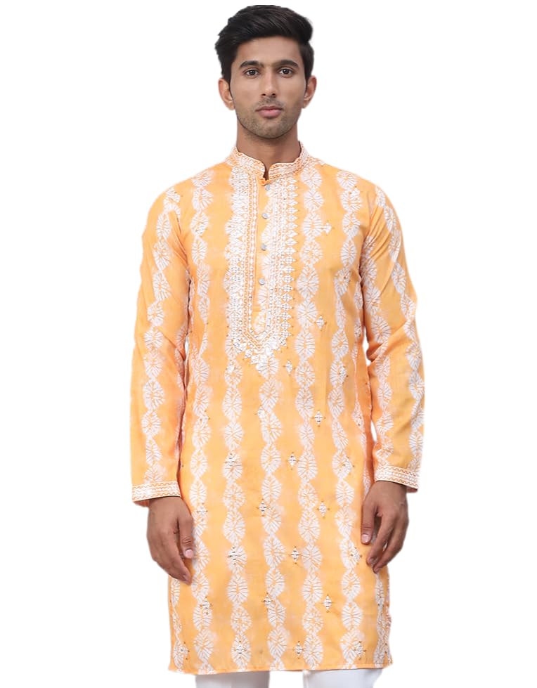 Jompers Mens Tie Dye Embroidered & Sequin Kurta