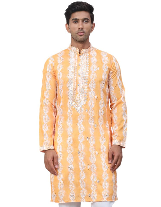Jompers Mens Tie Dye Embroidered & Sequin Kurta