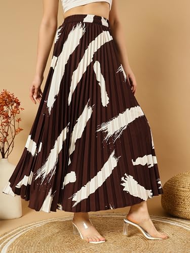 Kzully Polyester Western WomenS Skirts Coffee