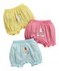 Bumzee Girls Cotton Regular Fit Bloomers Yellow & Pink - 12-18 Months (Peb10640D-Ylw)