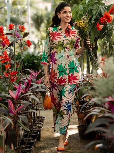 Libas Womens Printed Cotton Blend Co-Ord Set For Women