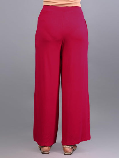 Lyra Viscose Palazzo For Women Strawberry