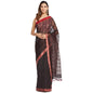 Fabindia Women Cotton Silk Blend Hand Woven Sari Black_Freesize