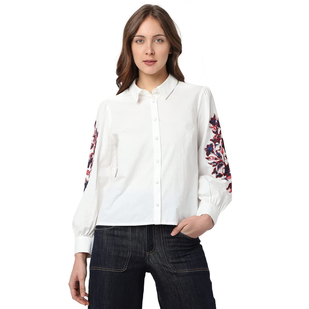 Vero Moda Slim Fit Shirt (257172001_Snow White_S)