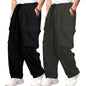 Greciilooks MenS Regular Fit Low Rise Polyester Cargos | Cargo Track Pant | Loose Fit | Regular Trouser (Available In Plus Size