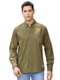 Thomas Scott Mens | Full Sleeve | Solid | Slim Fit | 100% Cotton | Spread Collar | Casual Shirts (Available in Plus Size) (Olive