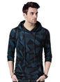 Eyebogler MenS Hooded Neck Full Sleeves Printed Regular Fit T-Shirt