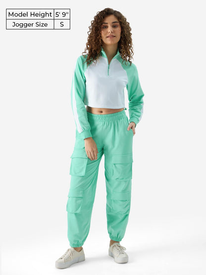 The Souled Store Applemint Utility Joggers Women Cargo Joggers Pants for Ladies Jogger-Style Trousers Casual Jogger Womens Util