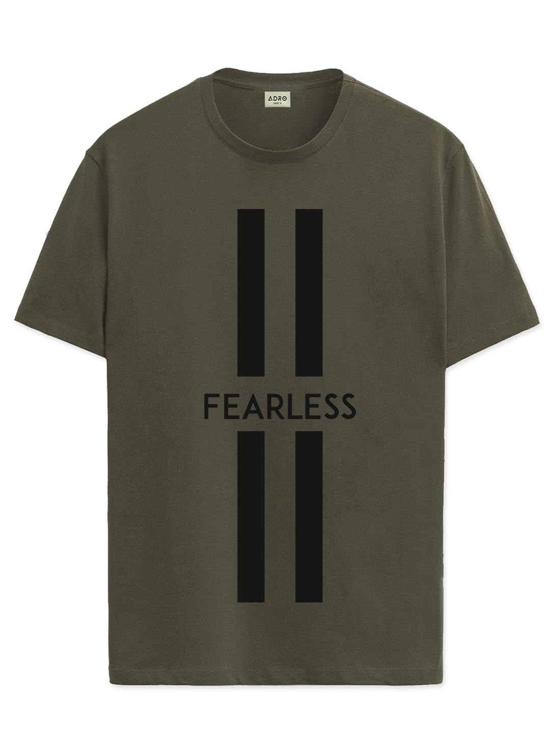 ADRO Mens Fearless Printed Cotton T-Shirt_RN24-L2-FRLS-OL