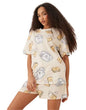 SMOWKLY Womens Premium Cotton Blend Stylish Digital Printed Pajama Co-Ords || Matching lower tshirt Sleepwear Nightwear Cute Pj