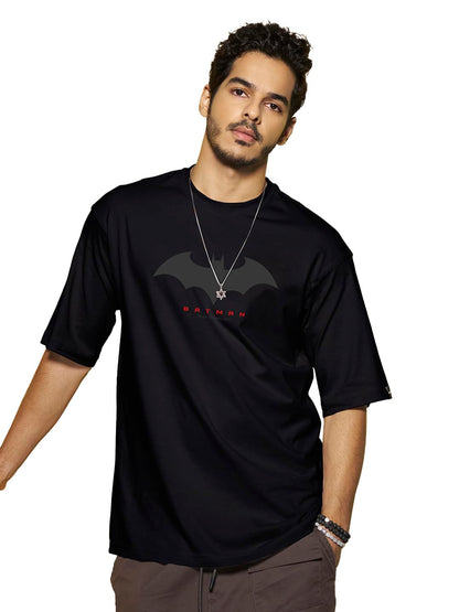 Bewakoof Mens Graphic Print Oversized Fit Half Sleeve Round Neck Cotton T-Shirt