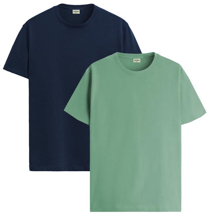 ADRO T Shirts Pack of 2 Mens Tshirts Cotton T Shirts for Men Tshirt T-Shirts Combo T Shirts Tshirts for Men Plain Solid Tshirts