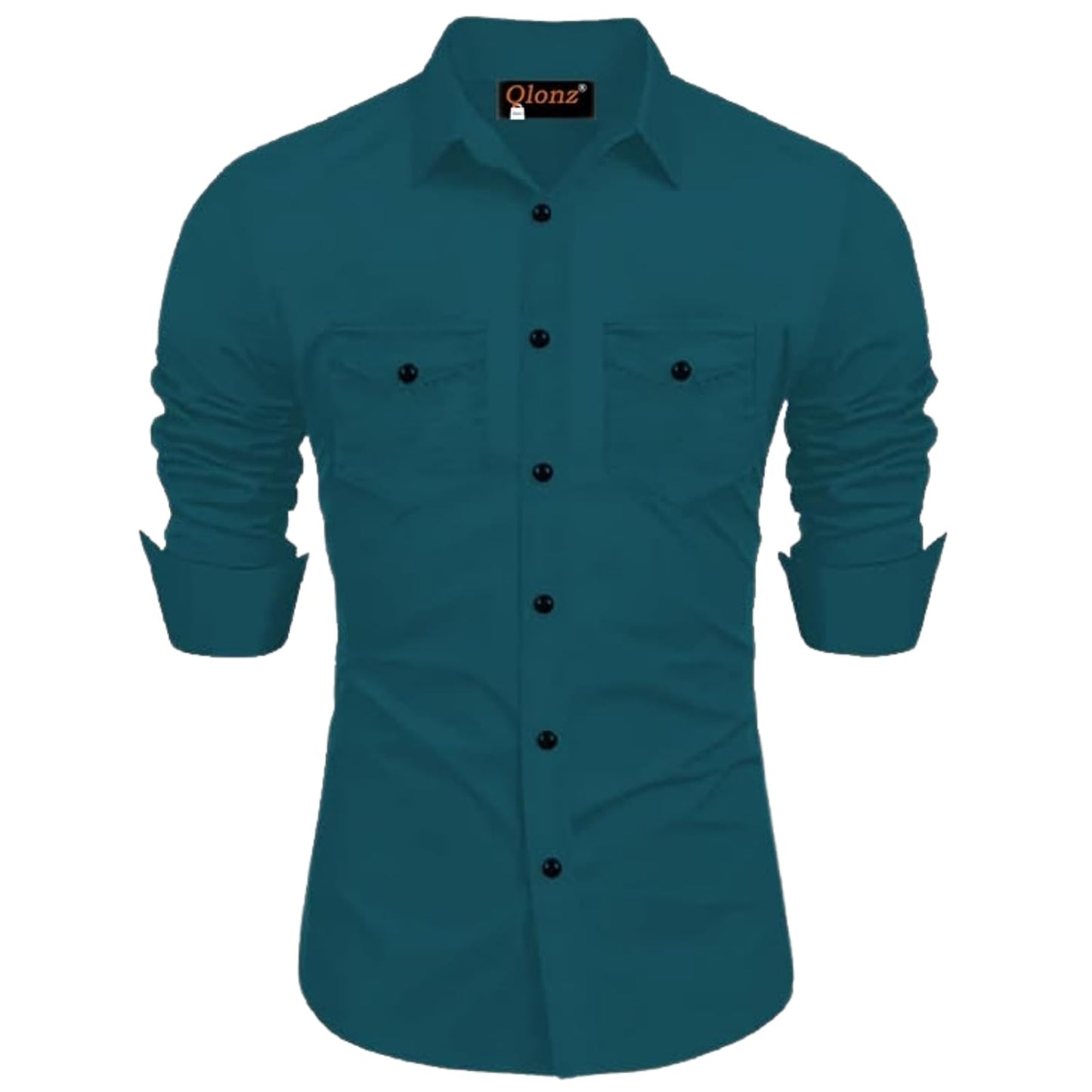 Rebelify Double Pocket With Flap Men Cargo Cotton Shirt