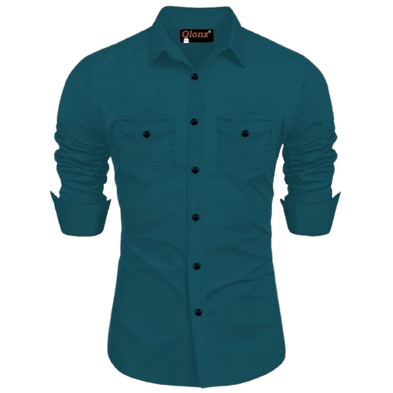 Rebelify Double Pocket With Flap Men Cargo Cotton Shirt